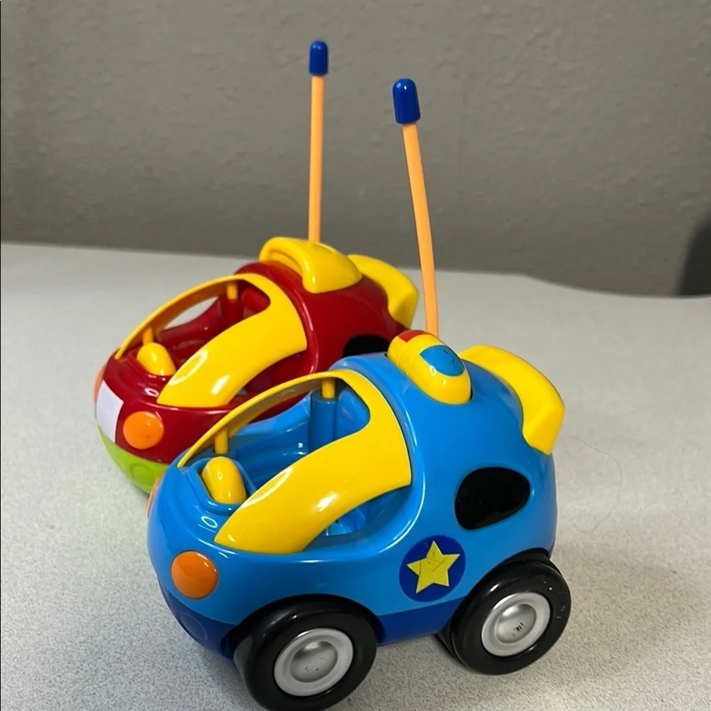 Vibrant Red and Blue Toy Cars Set